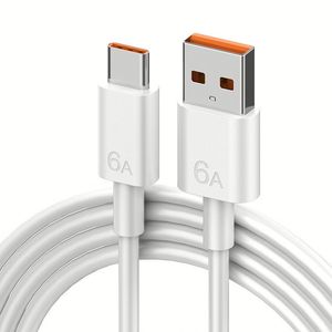 สายชาร์จเร็ว Type C 3a 6A พร้อมหัว USB 2.0 A ตัวผู้ ต่อกับ USB-C ตัวผู้ สายชาร์จเร็วแบบ Type-C สำหรับโทรศัพท์มือถือ ความยาว 1 ม. 2 ม. - Product Image 1