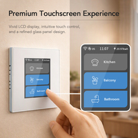 Bestseller L8 LCD-Panel Touch Tuya Wifi Zigbee 1/2/3-fach Vorhang-Smart-Wandschalter Kompatibel mit Smart Life Smart Living Alexa
