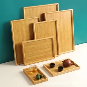 ถาดเสิร์ฟไม้ทรงสี่เหลี่ยมสไตล์ญี่ปุ่น 22x13x2.5 ซม. สำหรับใส่ชา ผลไม้ ขนมปัง ใช้ในครัวเรือน - Product Image 3