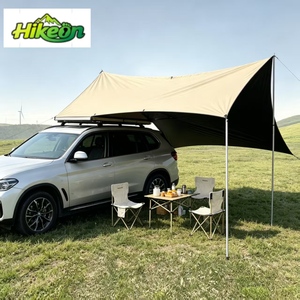 Tenda da Campeggio Impermeabile con Tettoia per Auto, LED, Ventilatore 2m, Spazio Laterale Espandibile, Antivento e Antipioggia, Tenda da Tetto per SUV - Product Image 1