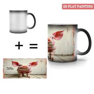 Heat Sensitive Ceramic <b>Mug</b> 11oz Frosted Black Sublimation Blank Cup Visual Effect - Product Image 4