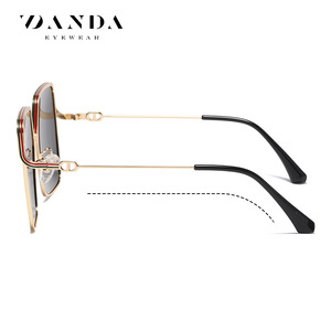 Lunettes de soleil polarisées Danda pour femme LS322, protection UV400, anti-éblouissement, pour la conduite, type 3, verres TAC, monture dorée - Product Image 4