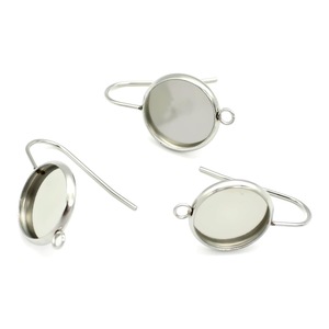 Stainless Steel Round Earring Hooks For Jewelry Making <b>Gold</b> Rose <b>Gold</b> Silver Plated Components DIY Accessories 10mm <b>Disc</b> - Product Image 3