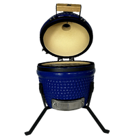 Barbecue au charbon de bois portable KIMSTONE, mini-grill Kamado en céramique de 13 pouces, idéal pour jardin et terrasse, logo personnalisé, directement de l'usine