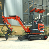 Mini-excavatrice diesel de 1,8 tonne, micro-pelle sur chenilles pour l'agriculture, le jardinage et la construction, vente directe usine
