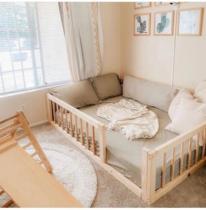 Cama <span class=keywords><strong>de</strong></span> suelo personalizada <span class=keywords><strong>de</strong></span> fábrica, método <span class=keywords><strong>montessori</strong></span> - Product Image 6