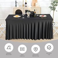 Nappe extensible en spandex, ajustée et élastique, pour tables rectangulaires de 6 pieds, housse de table lavable pour mariage en extérieur