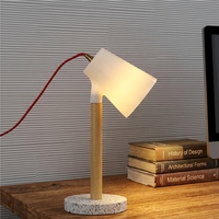 Lampe de table de style européen étude veilleuse intérieure lampe de bureau en céramique unique avec base en terrazzo lampe de lecture de bureau