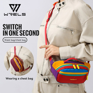 Bolso <span class=keywords><strong>Bandolera</strong></span> de Alta Calidad WRELS, Bolso de Pecho Resistente al Agua con Porta Teléfono para Hombres y Mujeres, para Hacer Ejercicio y Viajar - Product Image 3