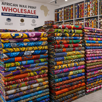 Faible MOQ 1000 pièces Tissus imprimés à la cire 100% Polyester Ghana Libéria Tissus imprimés avec logo scolaire