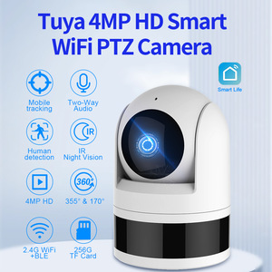 Caméra de surveillance domestique intelligente 1080p sans fil WiFi avec vision nocturne et contrôle à distance par téléphone mobile, inclinable et orientable - Product Image 4