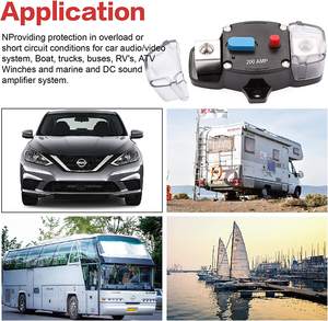 200a מפסק מעגל מפסק ידני איפוס מתח מגן dc תואם עם כל 12 & 24 וולט - Product Image 6