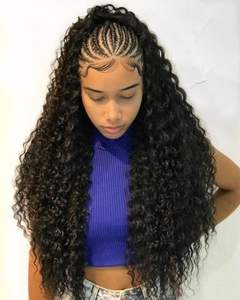 Paquete de Cabello Humano Rizado Linda Curly <span class=keywords><strong>Ariel</strong></span>, Ondulado Húmedo, Sensación Suave, Resistente al Calor, Se Puede Planchar, con Frontal - Product Image 5