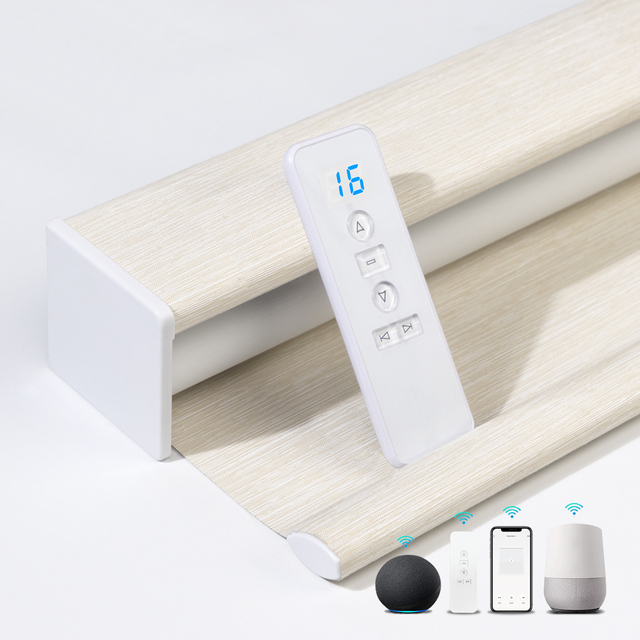 Zigbee Alexa Tuya Wifi Google Matter Custom Motorized Automatic App Remote Control 100%Blackout Smart Roller Blinds for Window