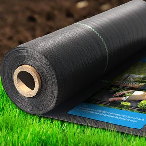 Géotextile tissé haute résistance, tissu <span class=keywords><strong>anti</strong></span>-mauvaises herbes, couverture de sol, tapis de jardinage, plastique PE/PP, découpe, durabilité de 2 à 5 ans - Product Image 3