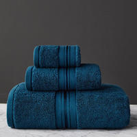 Lot de 3 serviettes en coton de qualité supérieure pour la maison et les hôtels Ensemble de serviettes de bain pour le visage et les mains.