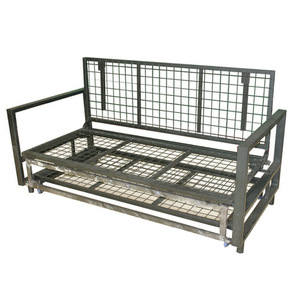 Metal <b>Sofa</b> <b>Bed</b> Frame 150cm <b>Foldable</b> Convertible Outdoor European Style 304 Stainless Steel Split Back Design - Product Image 1