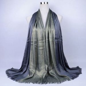 Écharpe longue en viscose scintillante dorée pour femme, idéale pour les activités de plein air – Nouvelle collection printemps, vente chaude - Product Image 3