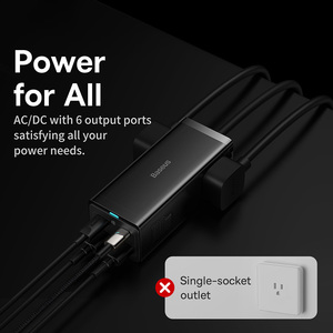 100W <span class=keywords><strong>GaN3</strong></span> Pro Desktop-Ladegerät Steckdosen leiste Ladestation Schnell ladegerät Für iPhone 13 12 Pro Max Xiaomi Samsung Laptop - Product Image 3