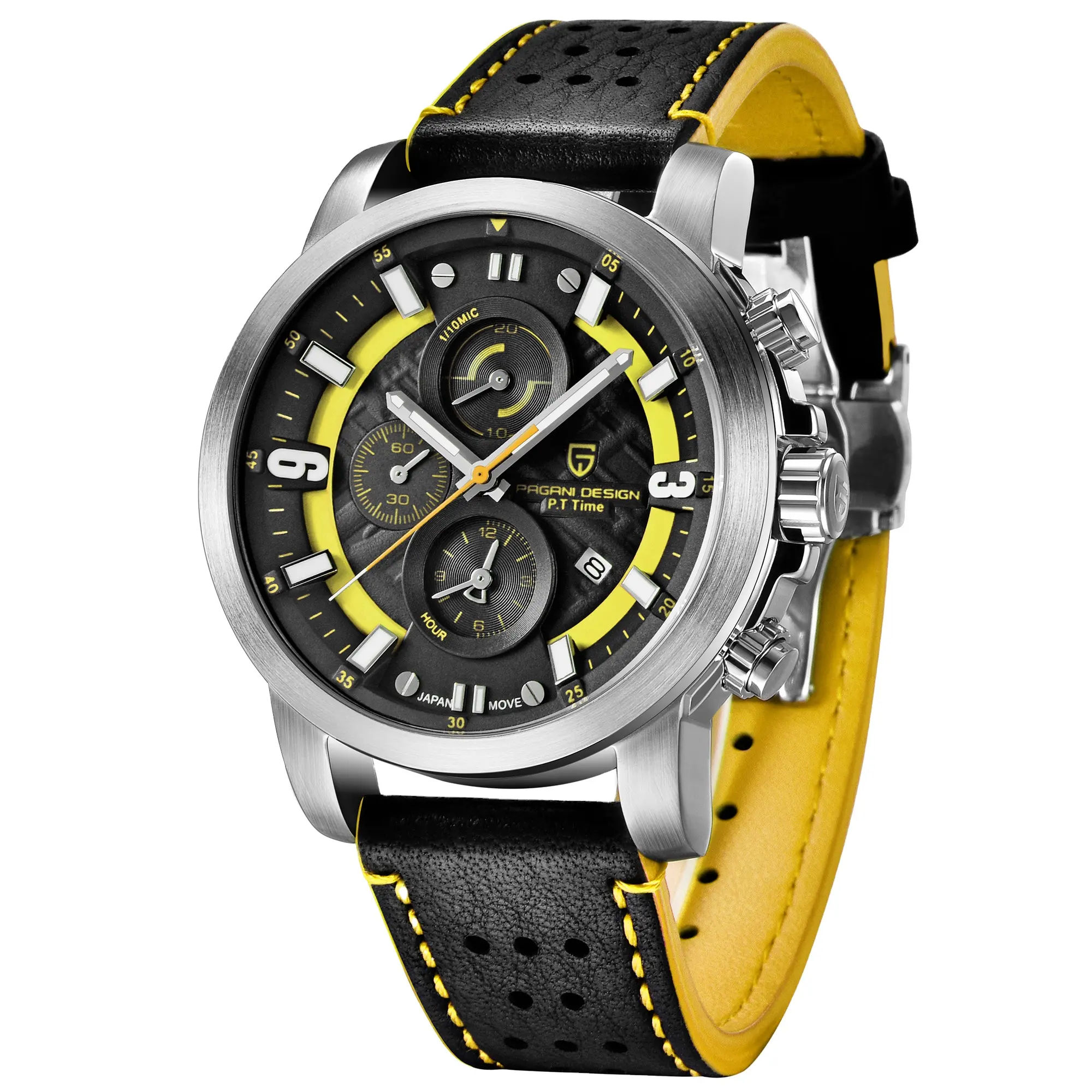 Wholesale PAGANI Design 2771Japan YM92 Movt Quartz Watch Fashion Men Women Sport Watch Genuine Leather Waterproof Wristwatch