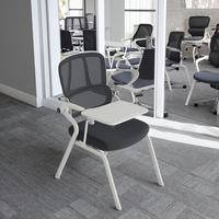 Chaise de conférence moderne et élégante avec dossier en maille respirante - Chaise de bureau ergonomique pliable pour l'école et l'usage commercial