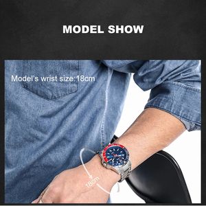 <span class=keywords><strong>NAVIFORCE</strong></span> <span class=keywords><strong>9192</strong></span> Hombres Negocios Cuarzo Fecha Reloj Clásico Casual Luminoso Reloj Hombre Acero Inoxidable Calendario Impermeable Reloj de pulsera - Product Image 5