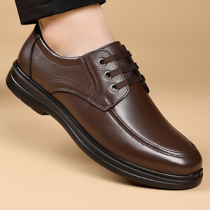 Zapatos de Vestir Casuales de Negocios para Hombre, de Cuero de Primera Calidad, Suela de Goma Ligera, Tacón Bajo, para Oficina y Carrera Profesional - Product Image 3