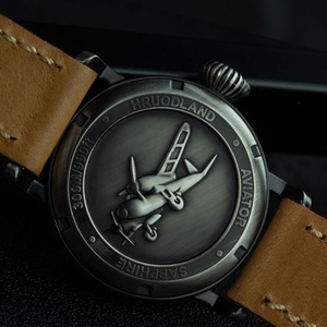 Reloj Automático Hruodland para hombre, reloj de pulsera mecánico de piloto de 43mm, reloj de buceo resistente al agua hasta 20bar, espejo de zafiro luminoso C3 PT5000 - Product Image 4