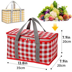 Sac à lunch isotherme en polyéthylène, pliable, grande capacité, facile à nettoyer, boîte à lunch multi-usages - Product Image 3
