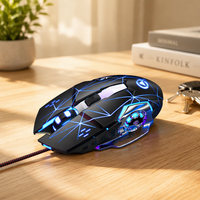 Mouse Gaming Mekanik Berkabel USB Lampu Bernapas Tujuh Warna Anti-Selip untuk PC Gaming