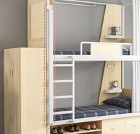 Lit superposé en métal robuste et élégant, double étage, avec taille personnalisée pour dortoir, appartement, hôtel, auberge de jeunesse