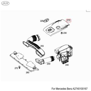 Cache-moteur en plastique décoratif d'origine pour <span class=keywords><strong>Mercedes</strong></span>-Benz W205 Classe C, W212, W213 Classe <span class=keywords><strong>E</strong></span>, W253 <span class=keywords><strong>GLC</strong></span>, W172 SLK - Product Image 5