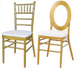Chaises de banquet et de fête en métal, acier, fer doré, style Chiavari, Tiffanie, Chivalry pour événements et mariages - Vente en gros - Product Image 1