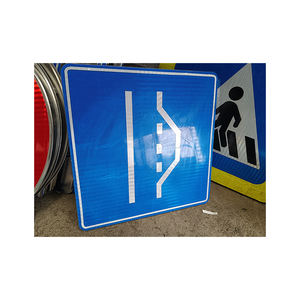 Panneau de signalisation en aluminium bleu carré haute visibilité 800mm panneau de sécurité routière réfléchissant panneau de signalisation solaire en acier - Product Image 2