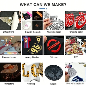 Etichetta Personalizzata in Silicone 3D Termoadesiva <span class=keywords><strong>per</strong></span> T-Shirt, <span class=keywords><strong>Adesivo</strong></span> e Logo in Silicone Stampato a Trasferimento Termico <span class=keywords><strong>per</strong></span> Abbigliamento - Product Image 5