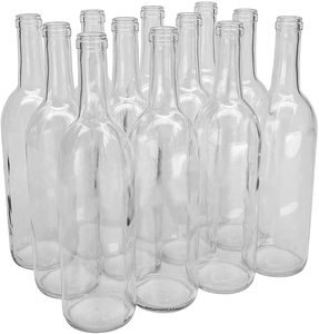 Paquet de 12 bouteilles de <span class=keywords><strong>vin</strong></span> en verre de <span class=keywords><strong>Bordeaux</strong></span> de 750ml bouteilles vides à fond plat pour liqueur pour jus de liqueur de champagne Limoncello-ébullition - Product Image 5