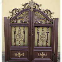 Portail coulissant automatique de luxe en aluminium de Shandong pour grandes maisons, avec grille frontale et clôture de mur de séparation extérieure