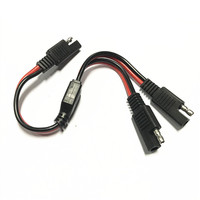 Vente en gros de câble adaptateur répartiteur SAE Y haute puissance 2 broches SAE 2 en 1 DC Power Automotive Extension Wire for Solar Panel Charging
