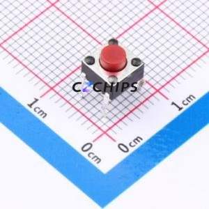 TP10812650 Tactile Switch Through hole Component (THT),6x6mm Switch Single Pole Single Throw Round Button 2.6N Through Hole - Product Image 1