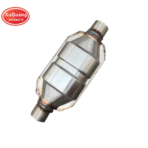 Convertidor catalítico ovalado universal de gran oferta con 2 piezas de catalizador plano euro4 EURO1 OBDII en el interior - Product Image 1