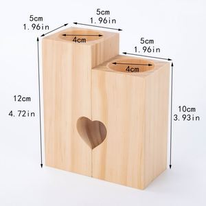 Custom Handmade Holding Hands Design Wooden <b>Candle</b> Holder Personalized Names Square <b>Tealight</b> Stands Modern Home Decoration - Product Image 4