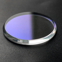 Montre personnalisée de haute qualité en verre cristal 1mm 2mm 3mm d'épaisseur dôme plat en cristal de saphir montre-bracelet en verre