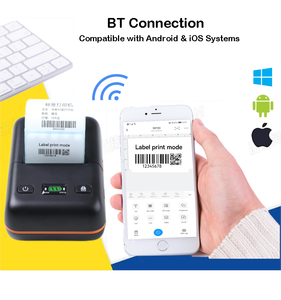 Mini imprimante thermique portable 58 mm <span class=keywords><strong>pour</strong></span> photos de passeport, étiquettes en tissu, codes-barres, terminal X - Product Image 4