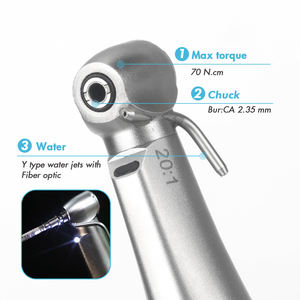 Equipo dental de alta calidad <span class=keywords><strong>Laboratorio</strong></span> 20:1 Pieza de mano diagonal Tipo de botón Pieza de mano de implante dental de baja velocidad - Product Image 3