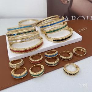 BD-L3143 yeni malakit <span class=keywords><strong>abalone</strong></span> kabuk turkuaz bileklik erkekler için kaplan gözü kırmızı jasper taş bilezik 18k kaplama altın bilezik - Product Image 3