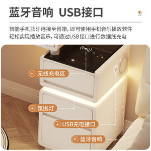 Smart Makeup Vanity <b>Table</b> With Led Mirror And Storage Drawers For Bedroom Use - Product Image 3