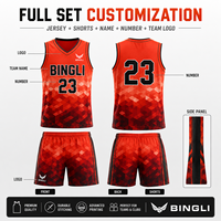 Tenues de Basketball Personnalisées Pro-Cut – Kits Imprimés par Transfert Thermique 100% Polyester Respirant à Motif Diamant pour Équipes Scolaires
