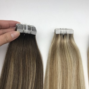 Extensions de cheveux à bandes adhésives les plus vendues en Europe et aux États-Unis, extensions de cheveux longs et raides, perruque en gros pour femmes, peuvent être permanentées - Product Image 1