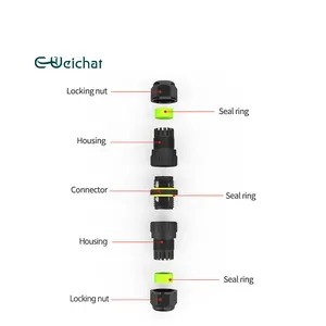 Waterproof Electrical Cable Connector EW-M25 3 4 Pin Underwater Power Cable IP68 Electrical Wire Waterproof Circular Connectors