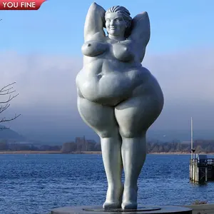 الشهيرة في الهواء الطلق حديقة كبيرة صب البرونز الدهون امرأة تمثال الإناث النحت